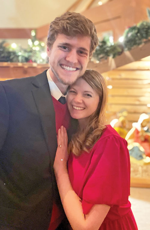 Augie and Gabi Bigot, married last December, are graduates of Indiana University in Bloomington who had their faith renewed at St. Paul Catholic Center during a eucharistic revival that’s been going on in the parish during the past 10 years. (Submitted photo)